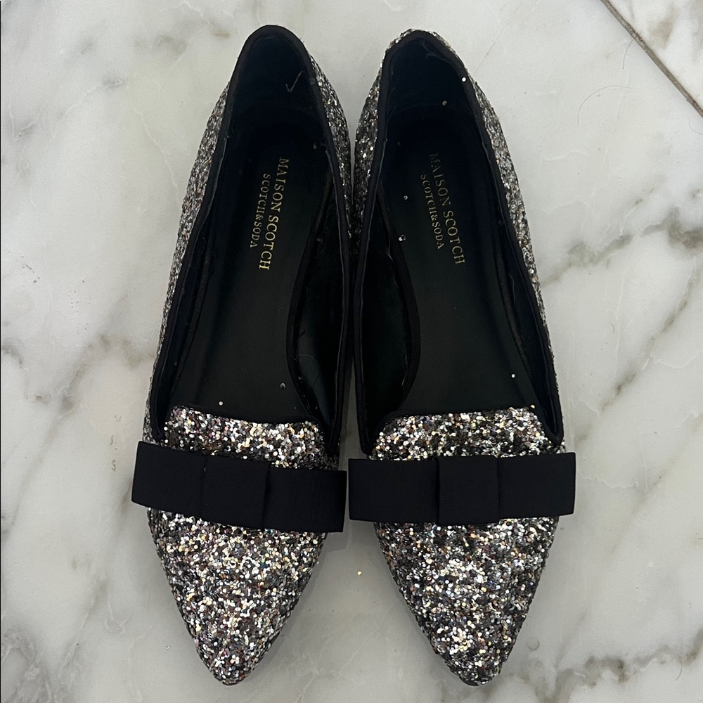 Scotch‎ & Soda Women's Sparkling Loafers - Silver and Black